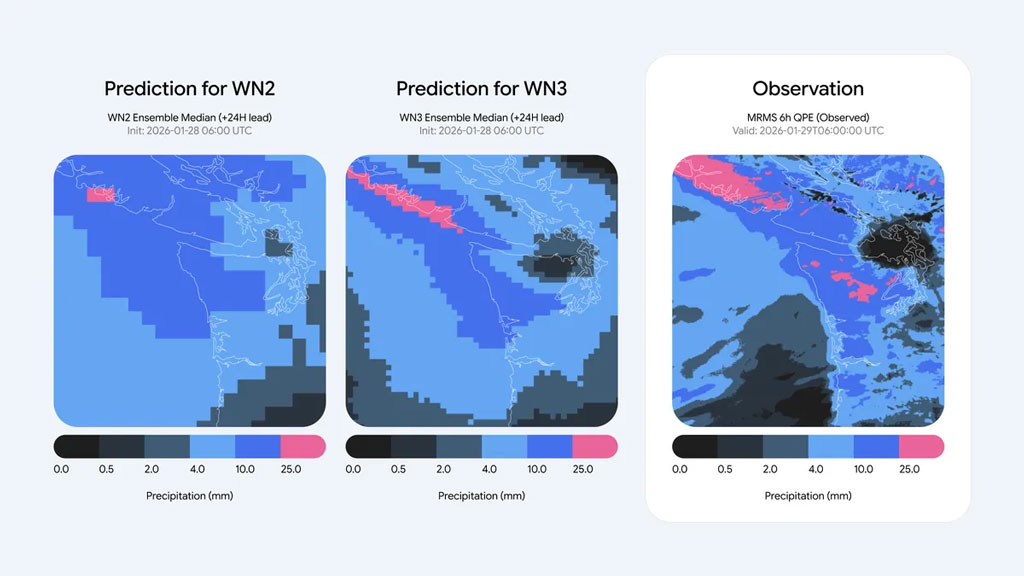 گوگل از مدل WeatherNext 3 برای پیشبینی دقیق و گسترده آبوهوا رونمایی کرد